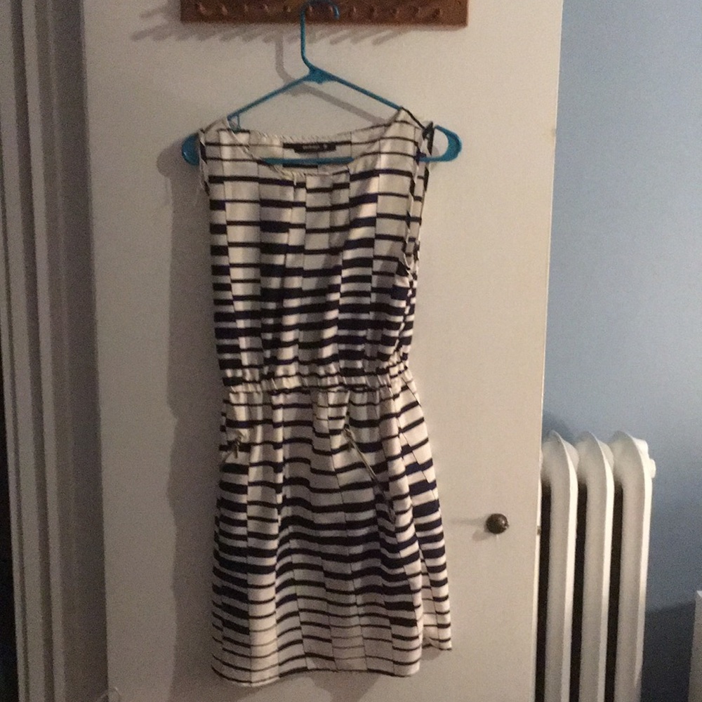 black and white dress